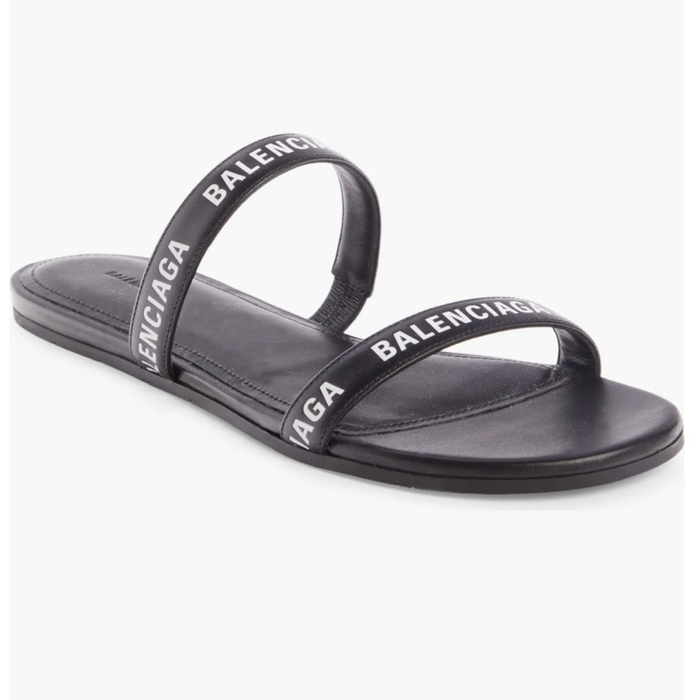 Balenciaga Logo Slide Sandal